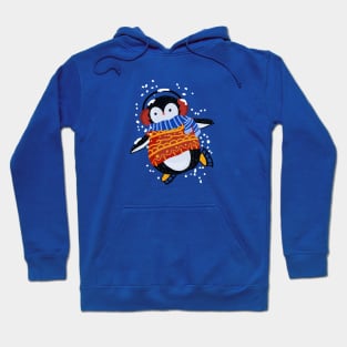 Kawaii little Ice Skating Penguin Hoodie